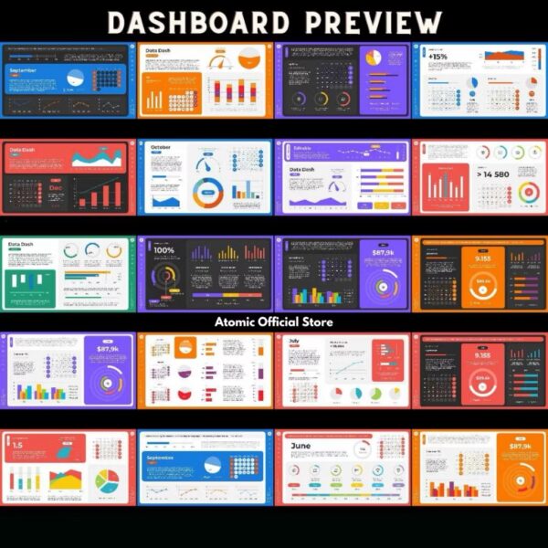 Data Chart Interactive Dashboard Powerpoint Template ( Excel Editable ) | Graph Chart Infographic Presentation - Image 4